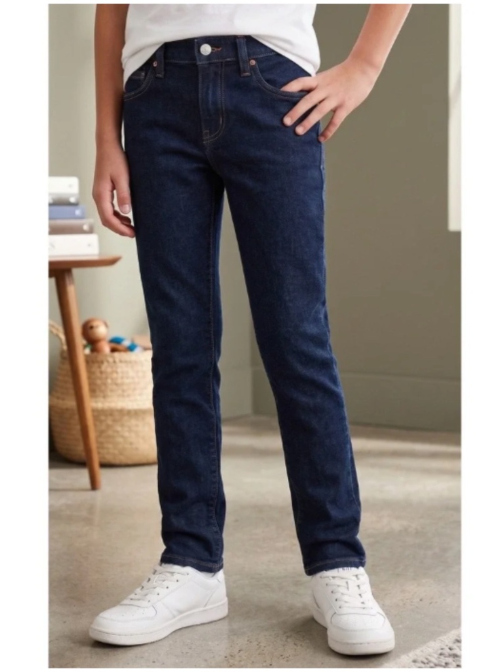 GAP Boys 14 Slim Jeans in Dark Blue Denim